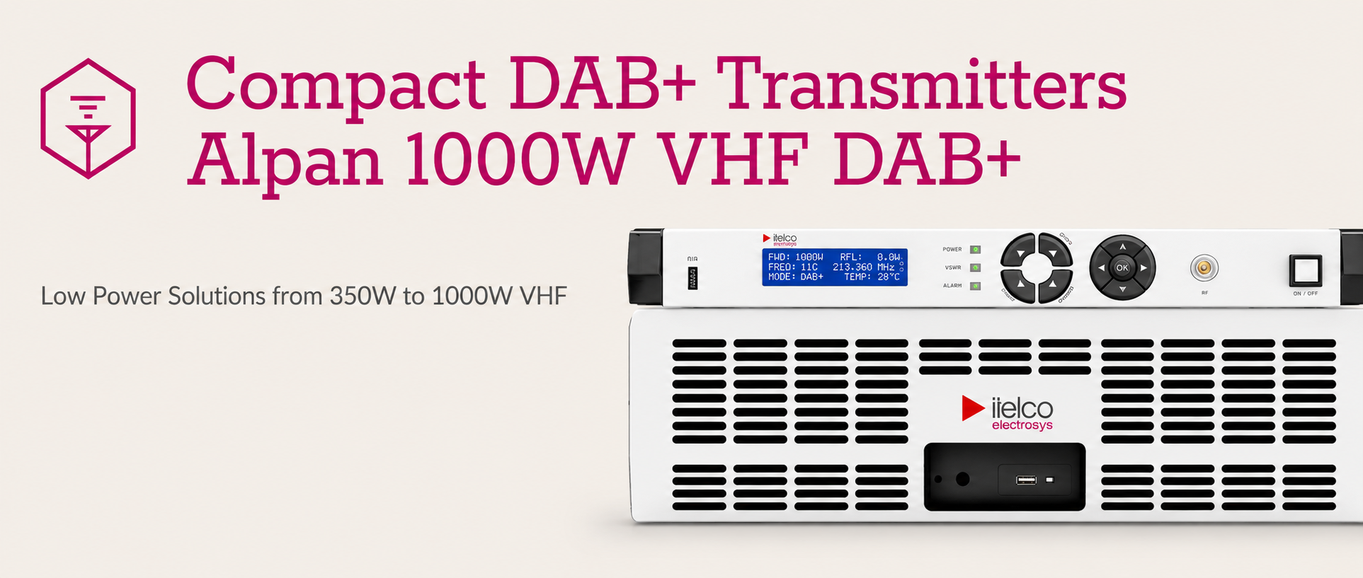 ALPAN 1000W VHF DAB+ Compact Transmitter