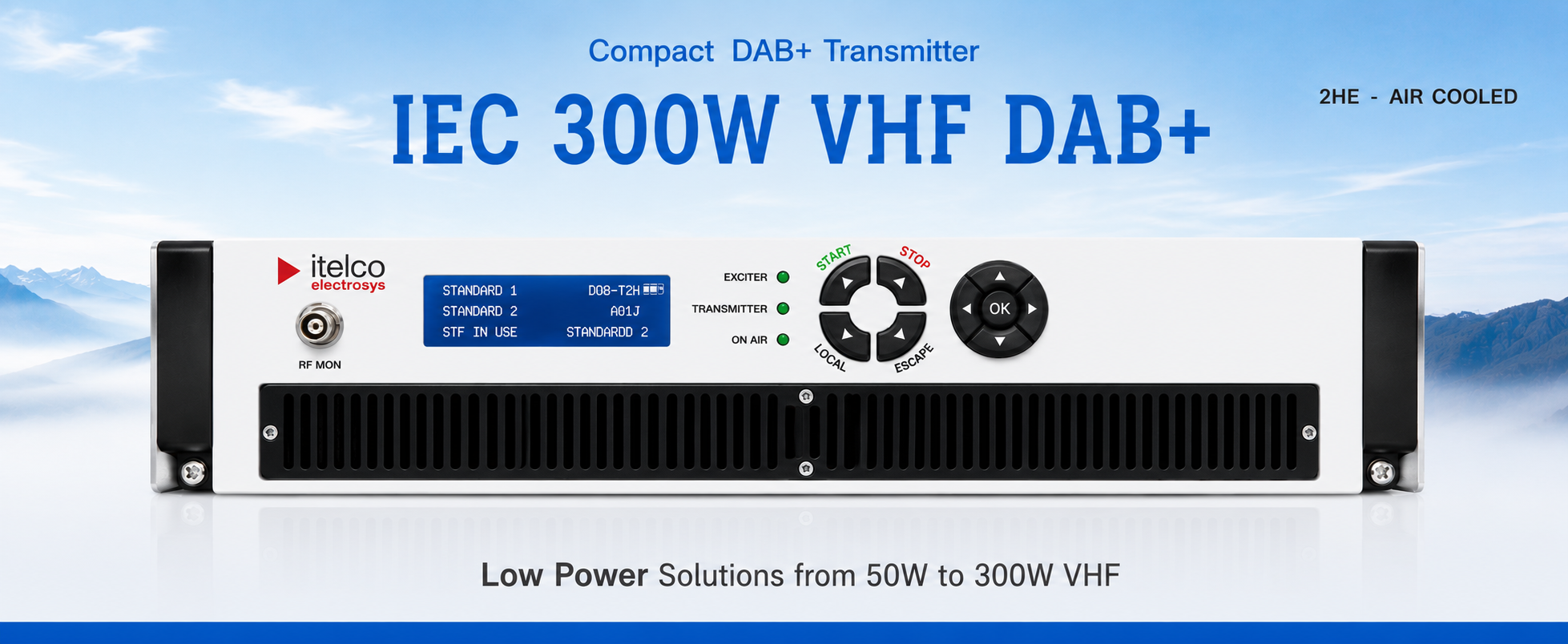 IEC 300W VHF DAB+ Compact Transmitter
